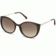 Swarovski SK0168 Sunglasses - Shiny Light Brown Frame Color, Gradient Brown Lens Color