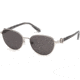 Swarovski SK0205 Sunglasses - Shiny Palladium Frame Color, Smoke Lens Color