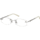 Swarovski SK5042 Eyeglass Frames - Shiny Rhodium Frame Color