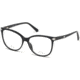 Swarovski SK5283-F Bifocal Prescription Eyeglasses - Shiny Black Frame, Shiny Black Lenses, 54 mm Lens Diameter SK5283-F54001