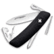 Swiza D04 Swiss Pocket Knife Black Folding Knife,2.875in,440 Stainless Steel,Standard Edge,Black,Synthetic Handle SZA4010