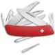 Swiza D10 Pocket Knife Red, 3.75" closed, Red synthetic handle, KNI.0140.1000