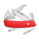 Swiza Swiza J06 Junior Button Lock Swiss Pocket Knife Red 2.75" Satin, Red, 440, adult, BHQ-74890
