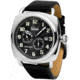 Szanto Automatic Officer Watches, Black Dial, Black Strap, Steel, One Size, SZ 6201E