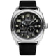 Szanto Automatic Officer Watches, Black Dial, Black Strap, Steel, One Size, SZ 6201E