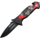 Tac Force 4.5in.Rescue FolderBlack Knives, Red Blotch Handle TF799RS