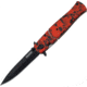 Tac Force 4.75in. Closed Folder Knives, Plain edge Knife, Red Skull Handle TF804RD