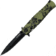 Tac Force 4.75in. Closed Folder Knives, Plain edge Knife, Yellow Skull Handle TF804GN