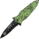 Tac Force 4.75in.Cobra Folder Knives, Paritally Serrated, Green Handle TF796GN