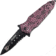Tac Force 4.75in.Cobra Folder Knives, Paritally Serrated, Purple Handle TF796PE