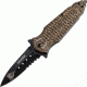 Tac Force 4.75in.Cobra Folder Knives, Paritally Serrated, Tan Handle TF796BN