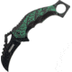 Tac Force 5.5in.Karambit Folder Knife, Plain edge Knife, Green Speckeled Handle TF812G