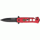 Tac Force A/O Fire Fighter Fold Knife, A/O black SS blade, Red Alum. handle TF529RFF