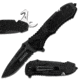 TAC Force All Black Clip Assist Fold Knife, Black TF 606B