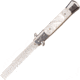 TAC Force Beard Comb Button Lock A/O Folding Knife, 5 closed, White acrylic handle, TF-CB005WH