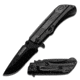 TAC Force Black Serrated Blade Grey Handle Knife YC 635GY