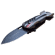 TAC Force Drop Point Spring Assisted Knife, 2.25 in, 3Cr13 Stainless Steel Stainless Steel, Grey/Flag, TF-1039BFG