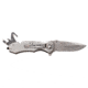 TAC Force Drop Point Spring Assisted Knife w/Can Opener and Cutter, 3.25 in, 3Cr13 Stainless Steel Stainless Steel, Silver/Brown, TF-606SRW
