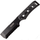 TAC Force Evolution Knife, 7.5in Overall, 3in Black 8Cr13Mov SS Blunt Tip Blade, Black Canvas Micarta Handle, Chisel Blade, Black Nylon Sheath, TFE-FIX016-BK
