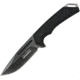 TAC Force Evolution Knife, 9in Overall, 4in Black Stonewash 8Cr13Mov SS Drop Point, Black Grooved G10 Handle, Black Nylon Molle Compatible Sheath, TFE-FIX005-BK