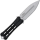TAC Force Black Fixed Blade Knife, 9.75in Overall, 4.75in Bead Blast Finish Stainless Spear Point Blade, Black Aluminum Handle, Plastic Sheath, TF-FIX023BK