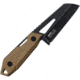 TAC Force Brown 4in Fixed Blade Knife, 8.5in Overall, 4in Black Stonewash SS Wharncliffe Blade, Brown Nylon Handle, Brown Canvas Belt Sheath, TF-FIX021BR