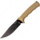 TAC Force Fixed Blade Tan Knife, 4.88 black finish 3Cr13 stainless blade, Tan rubberized ABS handle, TF-FIX012TN