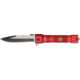 Tac Force Flashlight A/O Fold Knife, two tone black and silver HC steel blade, Fire Fighter etch Handle TF703FD