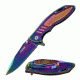 TAC Force Folding Blade, 2.9in, Stainless Steel Blade, Mirror Finished Rainbow Ti-Coated Handle TF-908RB