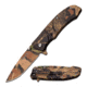 TAC Force Folding Blade, 2.9in, Stainless Steel Blade, Rainforest Camo Coated Handle TF-907BC