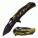 TAC Force Folding Blade, 3.25in, Stainless Steel Blade, 2 Tone Green And Black Anodized Aluminum Handle TF-915GN