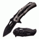 TAC Force Folding Blade, 3.25in, Stainless Steel Blade, 2 Tone Grey And Black Anodized Aluminum Handle TF-915GY