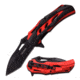 TAC Force Folding Blade, 3.25in, Stainless Steel Blade, 2 Tone Red And Black Anodized Aluminum Handle TF-915RD