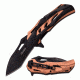 TAC Force Folding Blade, 3.25in, Stainless Steel Blade, 2 Tone Tan And Black Anodized Aluminum Handle TF-915TN
