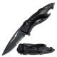 TAC Force Folding Blade, 3.25in, Stainless Steel Blade, Black Aluminum Handle, TF-705BK