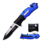 TAC Force Folding Blade, 3.25in, Stainless Steel Blade, Blue And Black Aluminum Handle TF-835PD