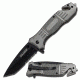 TAC Force Folding Blade, 3.25in, Stainless Steel Blade, Grey Aluminum Handle TF-434T