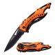 TAC Force Folding Blade, 3.25in, Stainless Steel Blade, Orange Aluminum Handle, TF-705EM