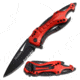 TAC Force Folding Blade, 3.25in, Stainless Steel Blade, Red Aluminum Handle TF-705RD