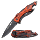 TAC Force Folding Blade, 3.25in, Stainless Steel Blade, Red Camo Aluminum Handle TF-705RC