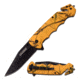 TAC Force Folding Blade, 3.25in, Stainless Steel Blade, Yellow Forest Camo Over Aluminum Handle TF-499YC