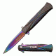 TAC Force Folding Blade, 3.5in, Stainless Steel Blade, 3 Tone Stainless Steel (Rainbow) Handle TF-914RB