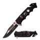 TAC Force Folding Blade, 3.5in, Stainless Steel Blade, Black Aluminum Handle, TF-809BK