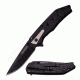 TAC Force Folding Blade, 3.5in, Stainless Steel Blade, Black Stainless Steel Handle TF-925BK