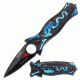 TAC Force Folding Blade, 3.5in, Stainless Steel Blade, Blue Dragon Aluminum Handle TF-707BL