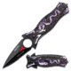 TAC Force Folding Blade, 3.5in, Stainless Steel Blade, Purple Dragon Aluminum Handle TF-707PE