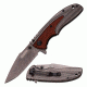TAC Force Folding Blade, 3.5in, Stainless Steel Blade, Red Wood And Grey Ti-Coating Stainless Steel Handle TF-890