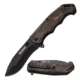 TAC Force Folding Blade, 3.75in, Stainless Steel Blade, Cocoa Brown Wood Handle TF-893CW