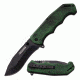 TAC Force Folding Blade, 3.75in, Stainless Steel Blade, Green Wood Handle TF-893GN