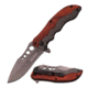 TAC Force Folding Blade, 3.9in, Stainless Steel Blade, Gray Ti-Coated Stainless Steel Pakkawood Handle TF-897